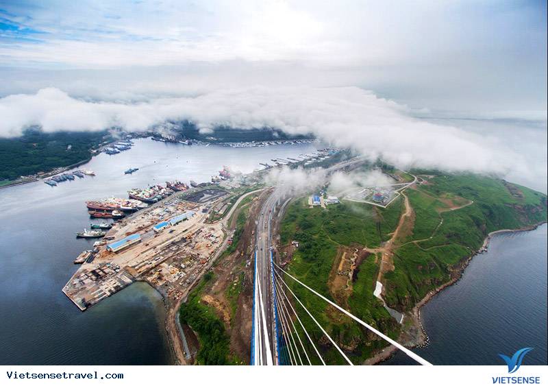 Cảnh quan đảo Russky ở  Vladivostok